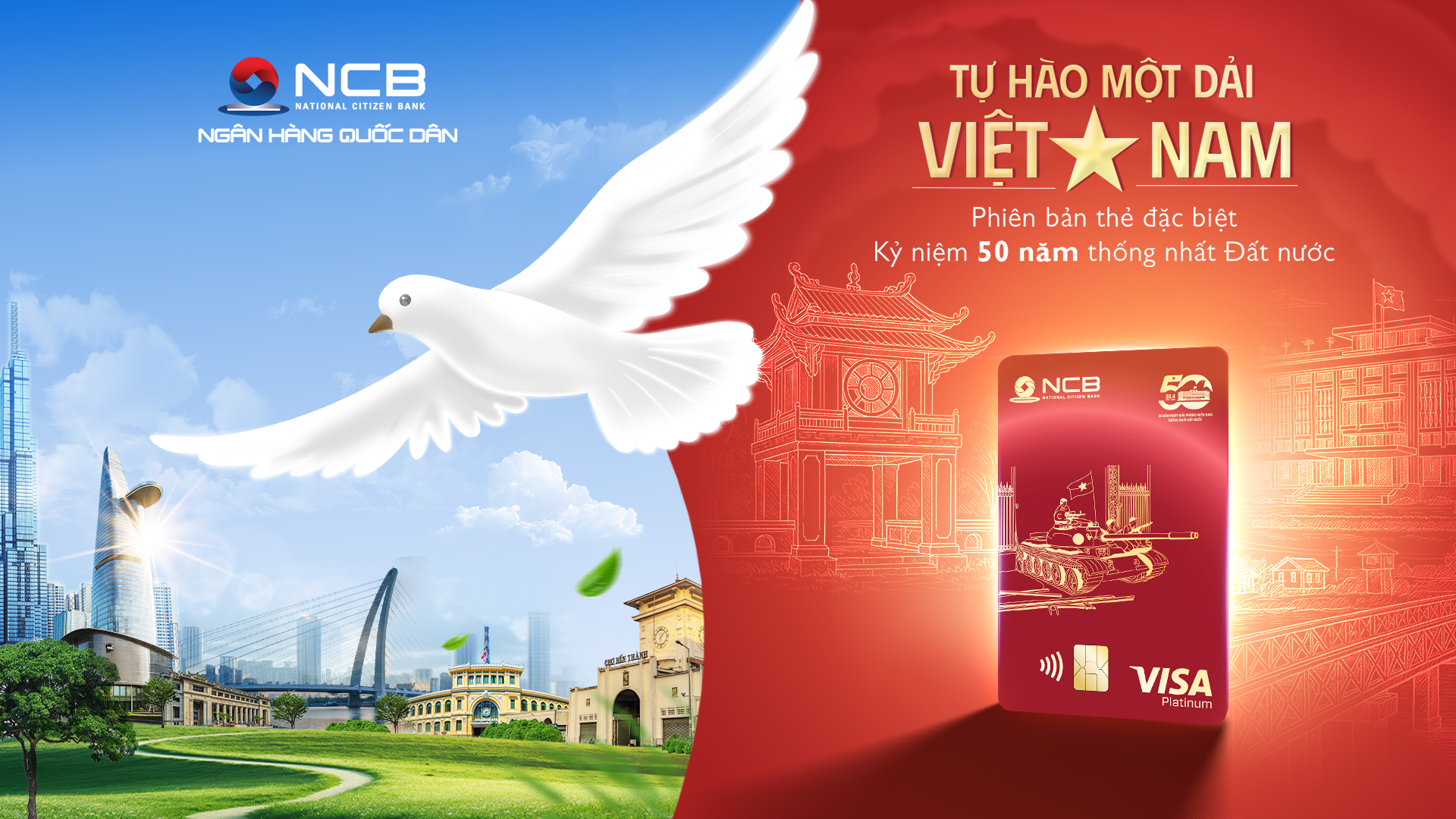 Ng&#226;n h&#224;ng NCB ra mắt thẻ Visa “Thống Nhất” - Tự h&#224;o một dải Việt Nam - Ảnh 1