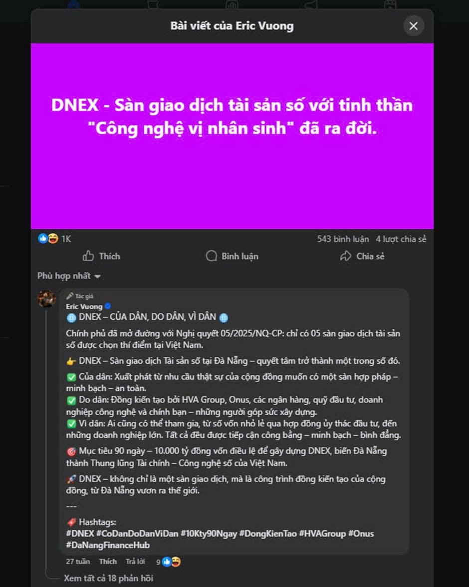 Ảnh: &Ocirc;ng Vương L&ecirc; Vĩnh Nh&acirc;n (Eric Vương) đặt mục ti&ecirc;u v&agrave;o tham vọng tham gia v&agrave;o th&iacute; điểm thị trường tiền m&atilde; h&oacute;a tại Việt Nam.