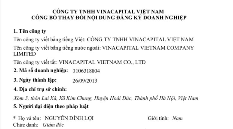 C&ocirc;ng ty TNHH BEST Express (Việt Nam) tiền th&acirc;n l&agrave; C&ocirc;ng ty TNHH Vinacapital Việt Nam.