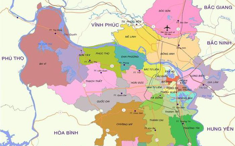 3 huyện Thanh Oai, Thường T&#237;n, M&#234; Linh dự kiến l&#234;n quận v&#224;o 2026-2030 - Ảnh 1