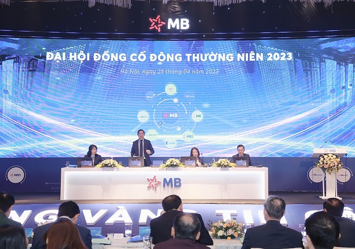 ĐHĐCĐ thường ni&ecirc;n năm 2023 Ng&acirc;n h&agrave;ng Qu&acirc;n đội tổ chức s&aacute;ng 25/4. Ảnh: B&aacute;o C&ocirc;ng Thương