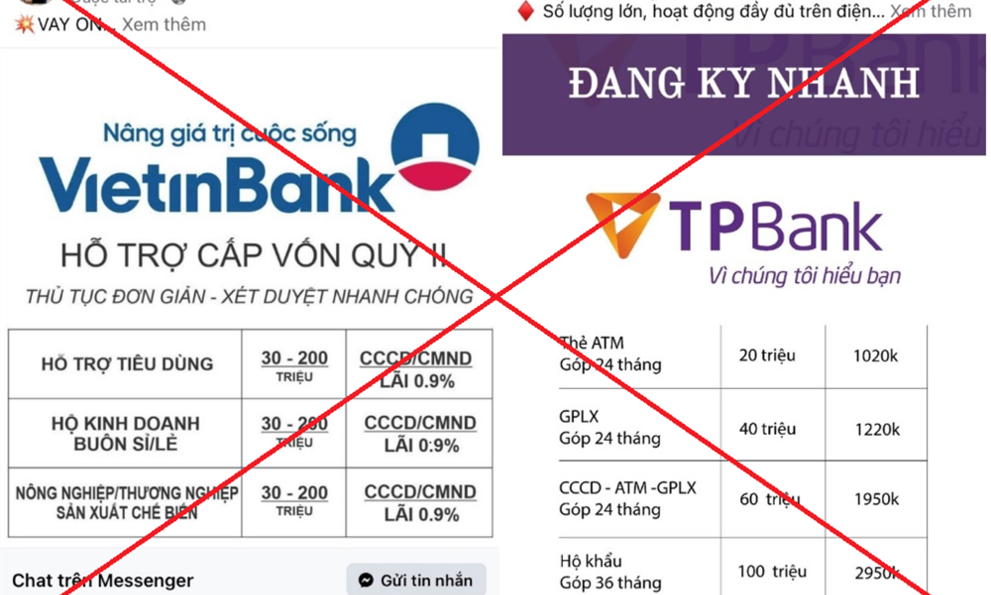 Bộ C&#244;ng an: Cảnh b&#225;o mạo danh ng&#226;n h&#224;ng cho vay l&#227;i suất thấp - Ảnh 1