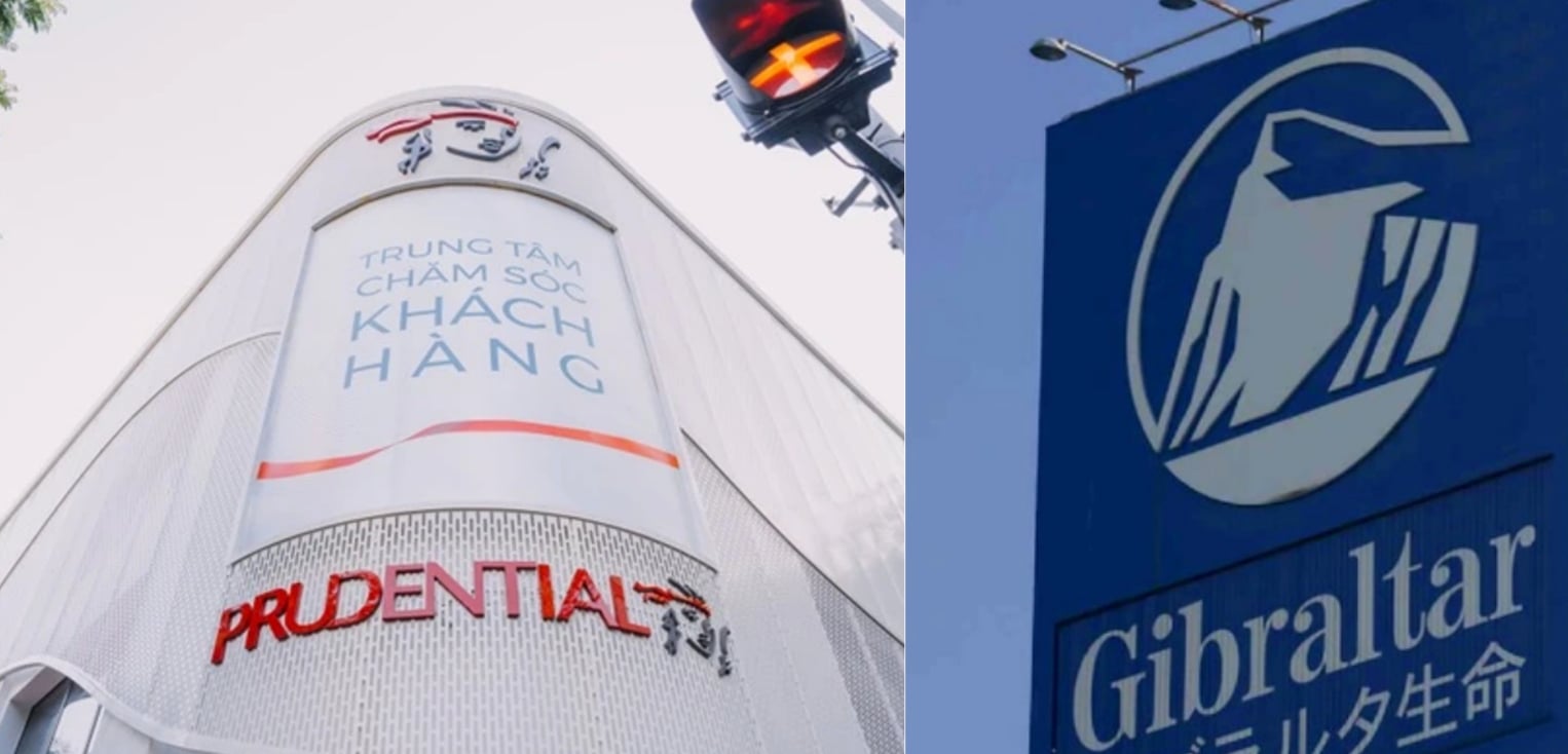 Logo Prudential Việt Nam (b&ecirc;n tr&aacute;i c&oacute; h&igrave;nh mặt nữ thần) thuộc Prudential plc, kh&aacute;c biệt ho&agrave;n to&agrave;n với logo Prudential Life Insurance tại Nhật Bản (biểu tượng ngọn n&uacute;i).