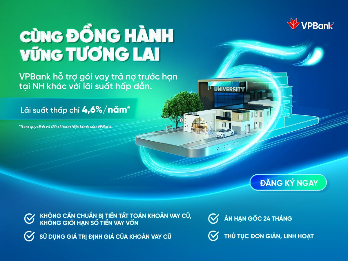 VPBank ra mắt g&#243;i vay t&#225;i t&#224;i trợ, l&#227;i suất chỉ từ 4,6%/năm - Ảnh 1