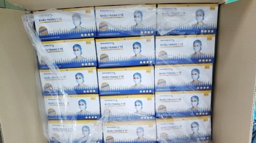 Sản phẩm khẩu trang y tế của Danameco.&nbsp;