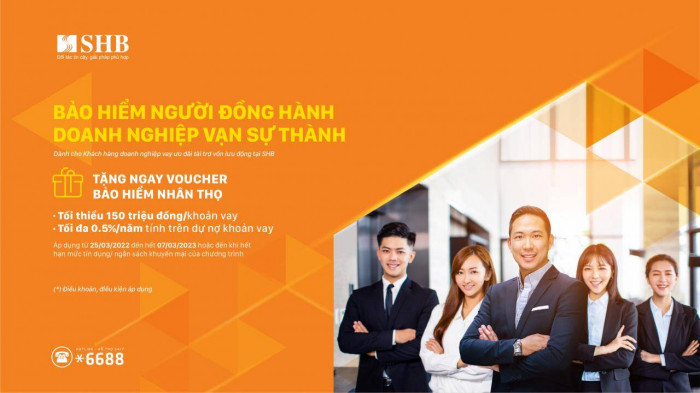 SHB ưu đãi lãi suất vay và tặng voucher bảo hiểm nhân thọ cho doanh nghiệp - Ảnh 1