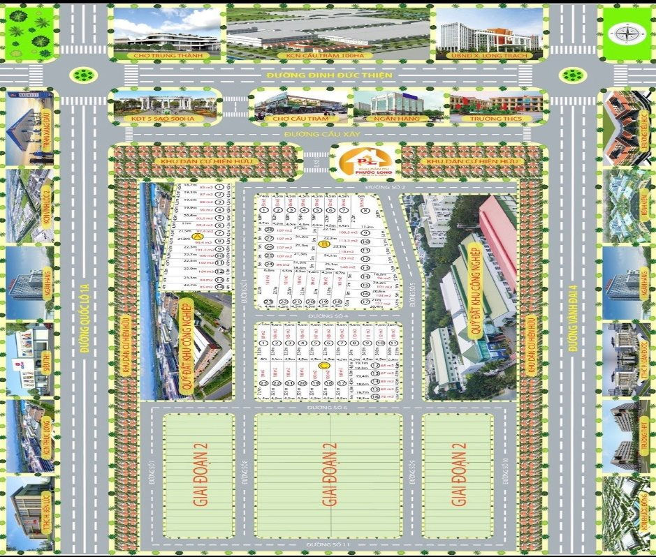 Sơ đồ ph&acirc;n l&ocirc; khu đất.