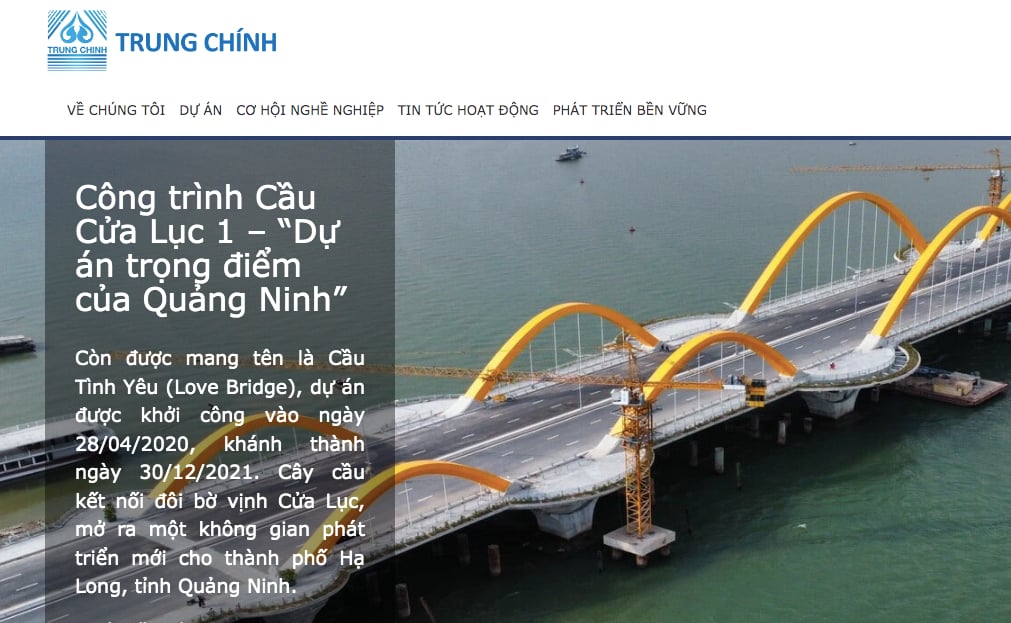 X&acirc;y dựng Trung Ch&iacute;nh được biết tới l&agrave; doanh nghiệp lớn c&oacute; tiếng trong lĩnh vực x&acirc;y lắp v&agrave; thường xuy&ecirc;n g&oacute;p mặt tại c&aacute;c g&oacute;i thầu x&acirc;y dựng cao tốc Bắc - Nam, c&aacute;c dự &aacute;n trọng điểm về giao th&ocirc;ng quốc gia trong nhiều năm qua.