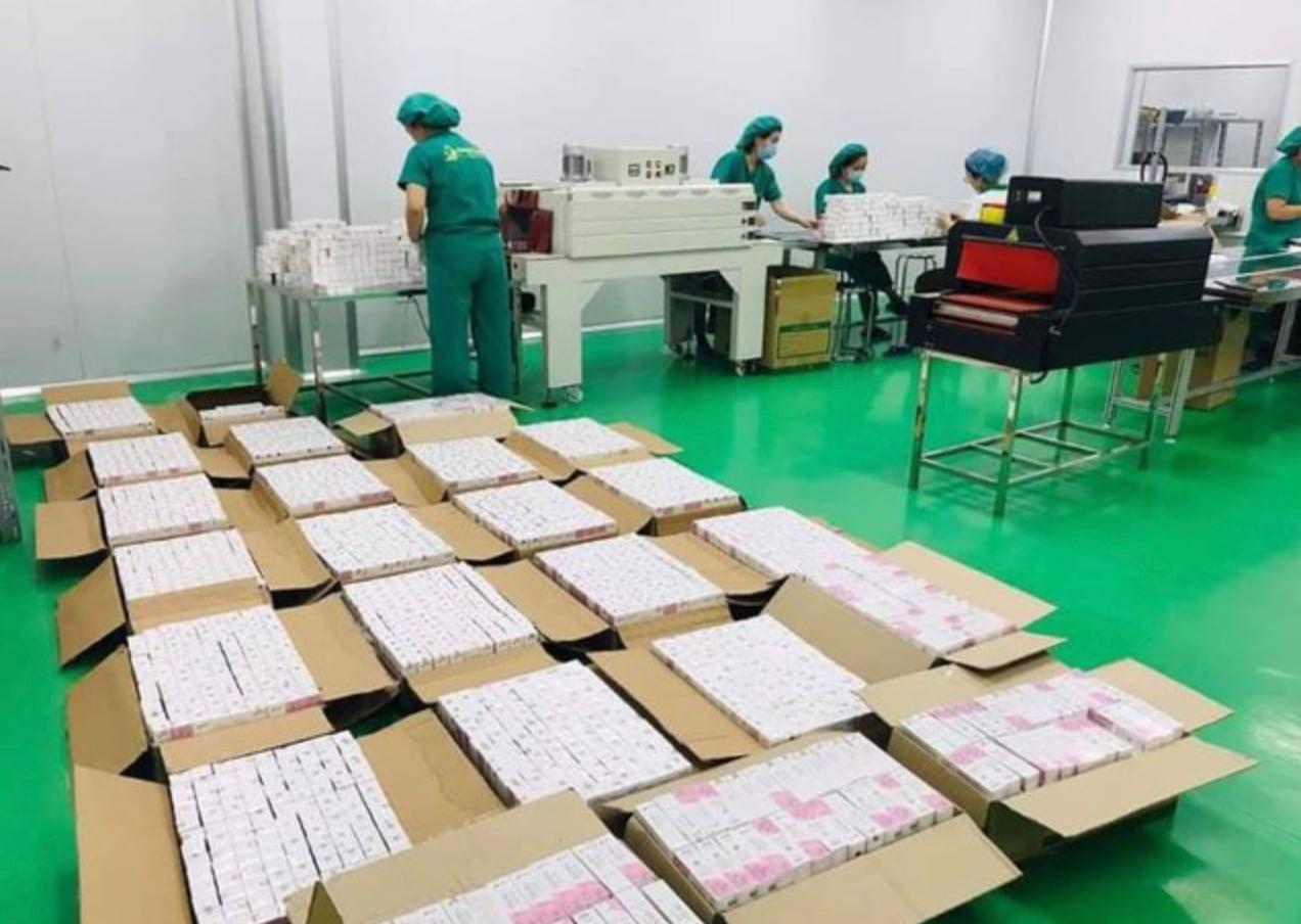 H&igrave;nh ảnh được quảng b&aacute; l&agrave; d&acirc;y chuyền sản xuất tại AQP Group. (Ảnh: AQP)
