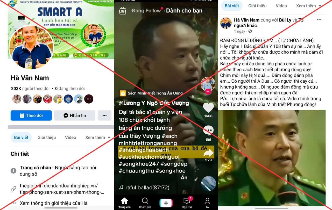 Thời gian qua, tr&ecirc;n mạng x&atilde; hội xuất hiện đoạn clip giả danh b&aacute;c sĩ của Bệnh viện Qu&acirc;n y 108 nhằm trục lợi. (Ảnh: Bệnh viện)