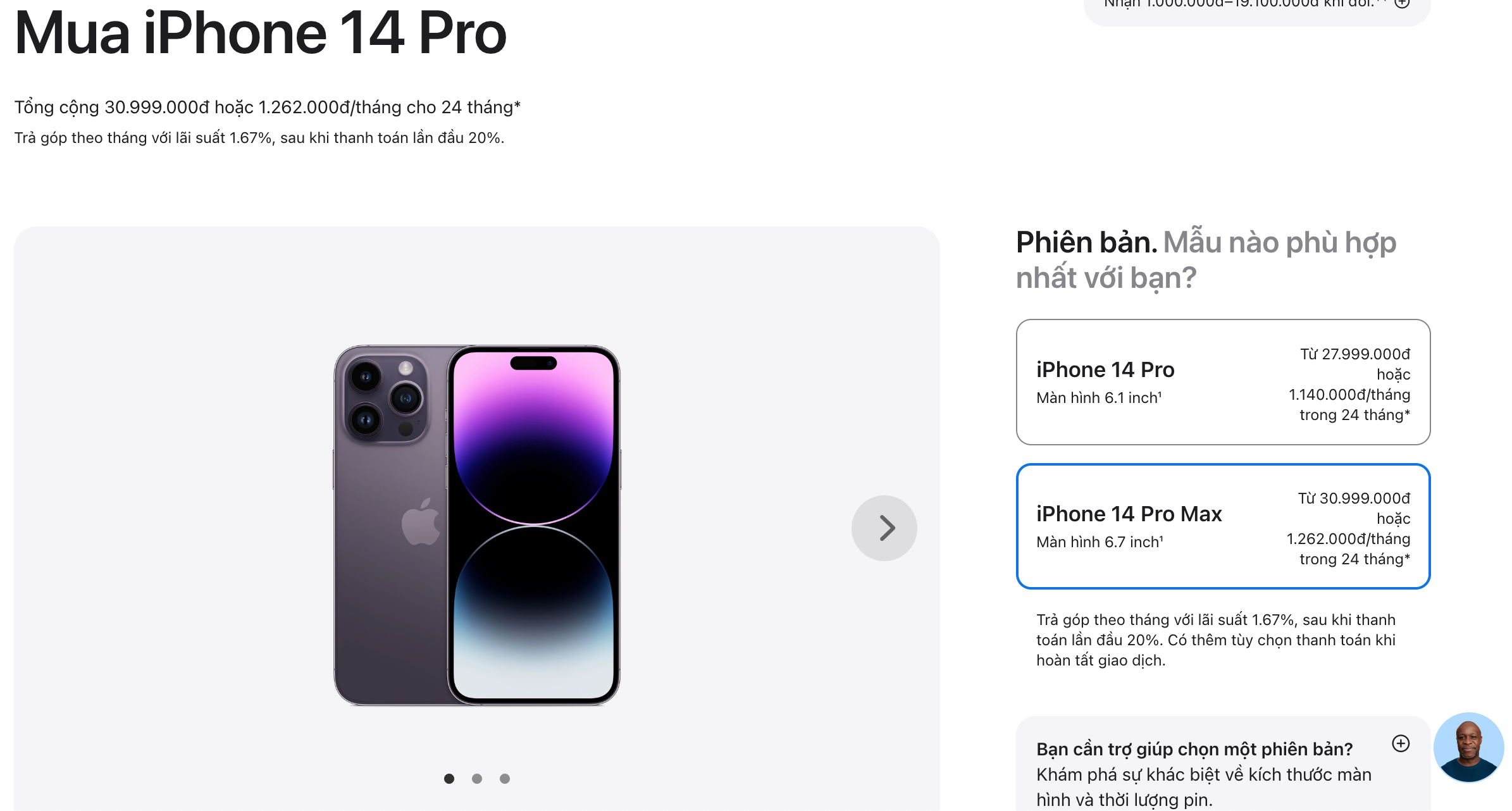 Gi&aacute; iPhone tại Apple Store trực tuyến Việt Nam.