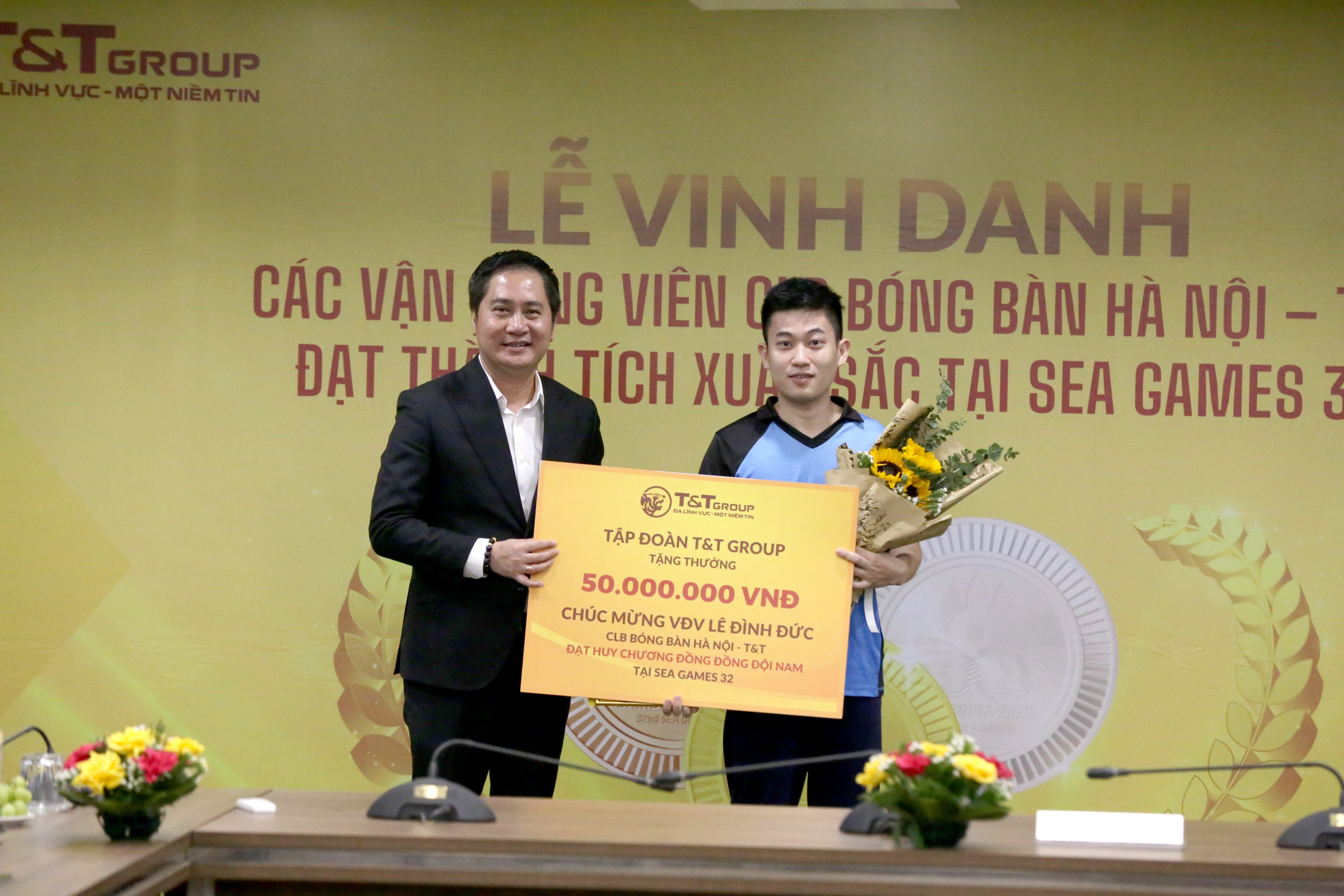 CLB b&oacute;ng b&agrave;n H&agrave; Nội T&amp;T g&oacute;p c&ocirc;ng v&agrave;o th&agrave;nh c&ocirc;ng chung của thể thao Việt Namtại SEA Games 32