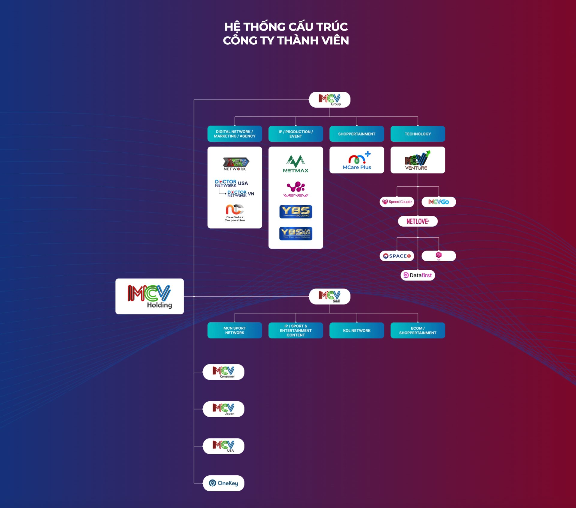 Hệ thống cấu tr&uacute;c MCV Holding (nguồn website c&ocirc;ng ty).
