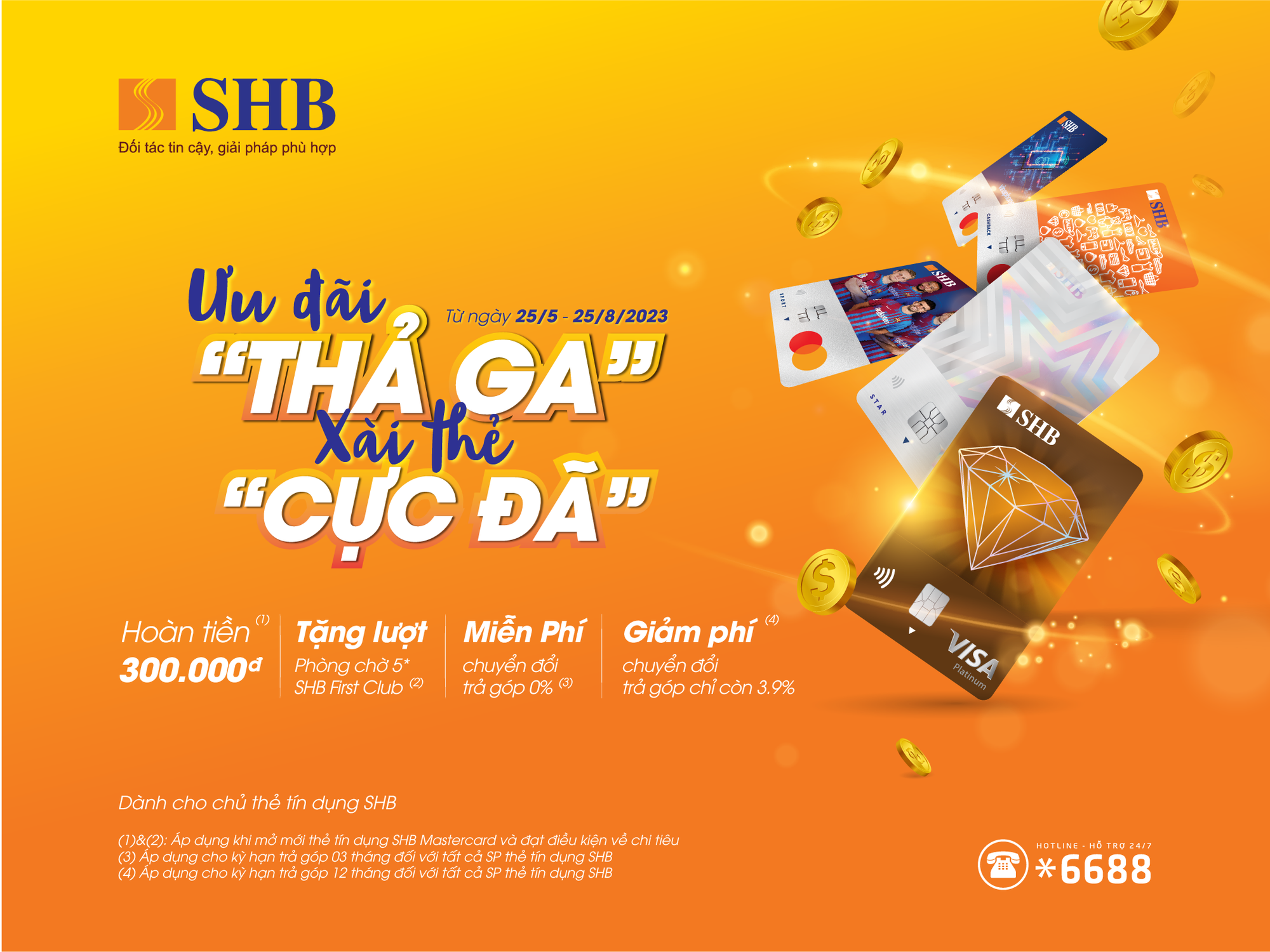 Nhiều ưu đ&#227;i cho kh&#225;ch h&#224;ng c&#225; nh&#226;n khi mở thẻ t&#237;n dụng quốc tế SHB - Ảnh 1