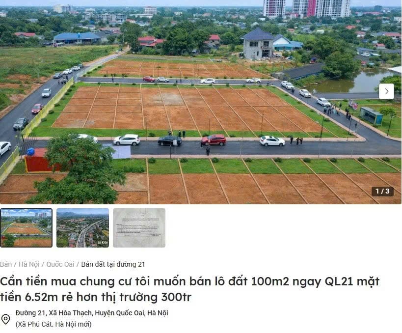 Th&ocirc;ng tin ch&agrave;o b&aacute;n đất nền tại khu vực Ph&uacute; C&aacute;t, H&agrave; Nội với gi&aacute; "mềm" hơn thị trường. Trong khi đ&oacute;, khu vực n&agrave;y ghi nhận đất nền giảm khoảng 10-20% tuỳ vị tr&iacute;.