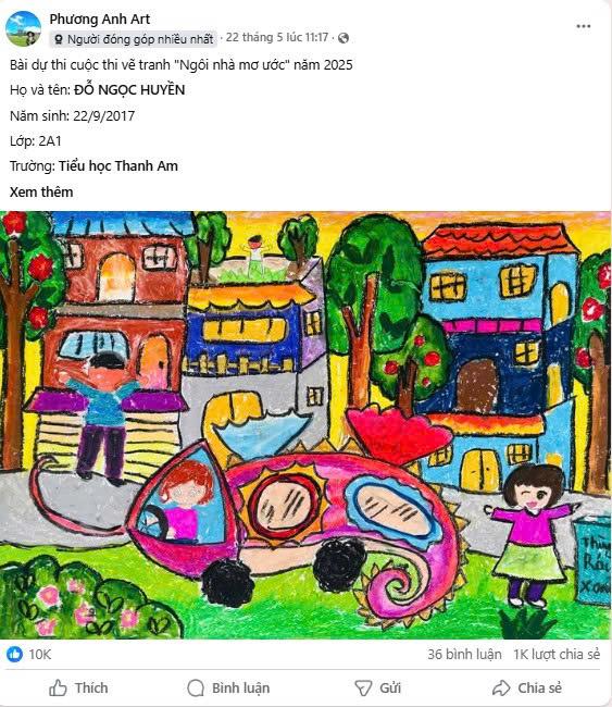 Ng&#244;i nh&#224; mơ ước năm 2025: Lộ diện Top 10 Hoạ sĩ nh&#237; gi&#224;nh h&#224;ng chục ngh&#236;n like - Ảnh 4