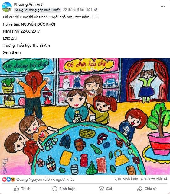 Ng&#244;i nh&#224; mơ ước năm 2025: Lộ diện Top 10 Hoạ sĩ nh&#237; gi&#224;nh h&#224;ng chục ngh&#236;n like - Ảnh 5