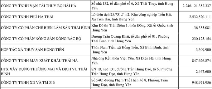 Nợ hơn 2.246 tỷ đồng, Công ty Vận tải thuỷ bộ Hải Hà đứng đầu nợ thuế tại Hưng Yên - Ảnh 1
