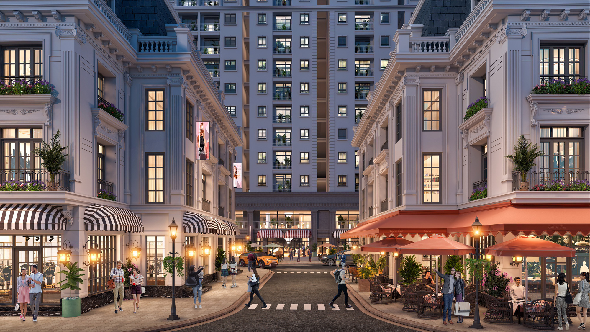 Kiến tr&uacute;c Haussmann đặc trưng được t&aacute;i hiện tại FLC Premier Parc &nbsp;