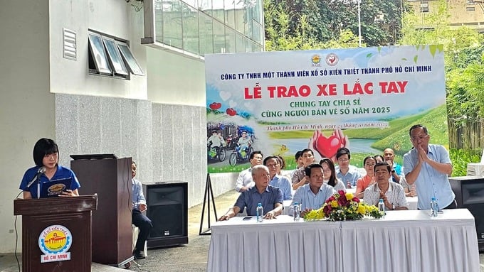 Một buổi hoạt động thiện nguyện của C&ocirc;ng ty TNHH Một th&agrave;nh vi&ecirc;n Xổ số Kiến thiết Tp.HCM.