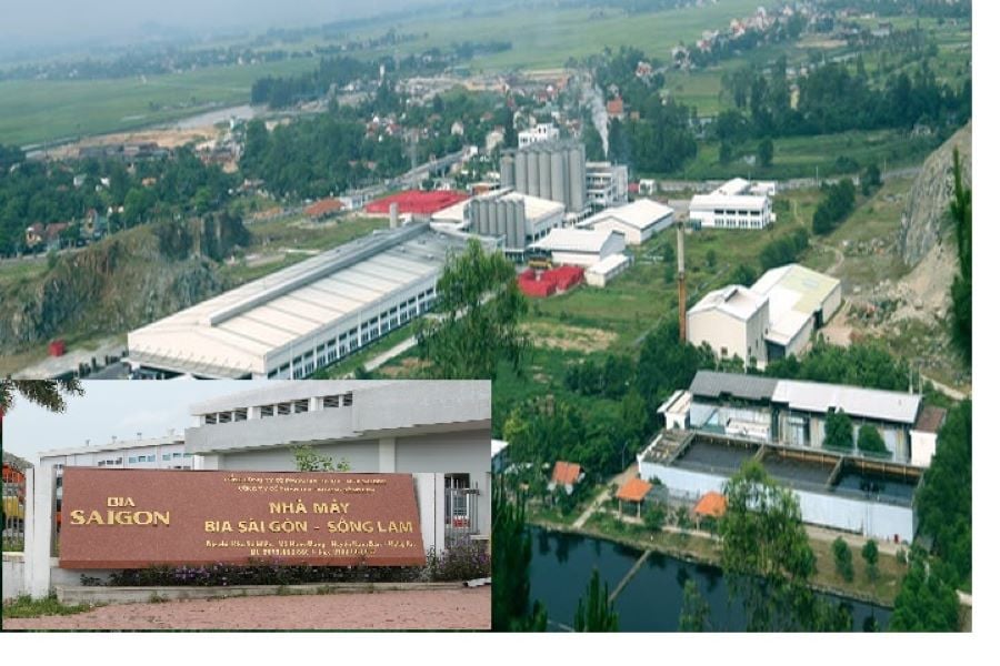 Nh&agrave; m&aacute;y bia S&agrave;i G&ograve;n- S&ocirc;ng Lam đ&oacute;ng tại x&atilde; Nam Giang, huyện Nam Đ&agrave;n, tỉnh Nghệ An.