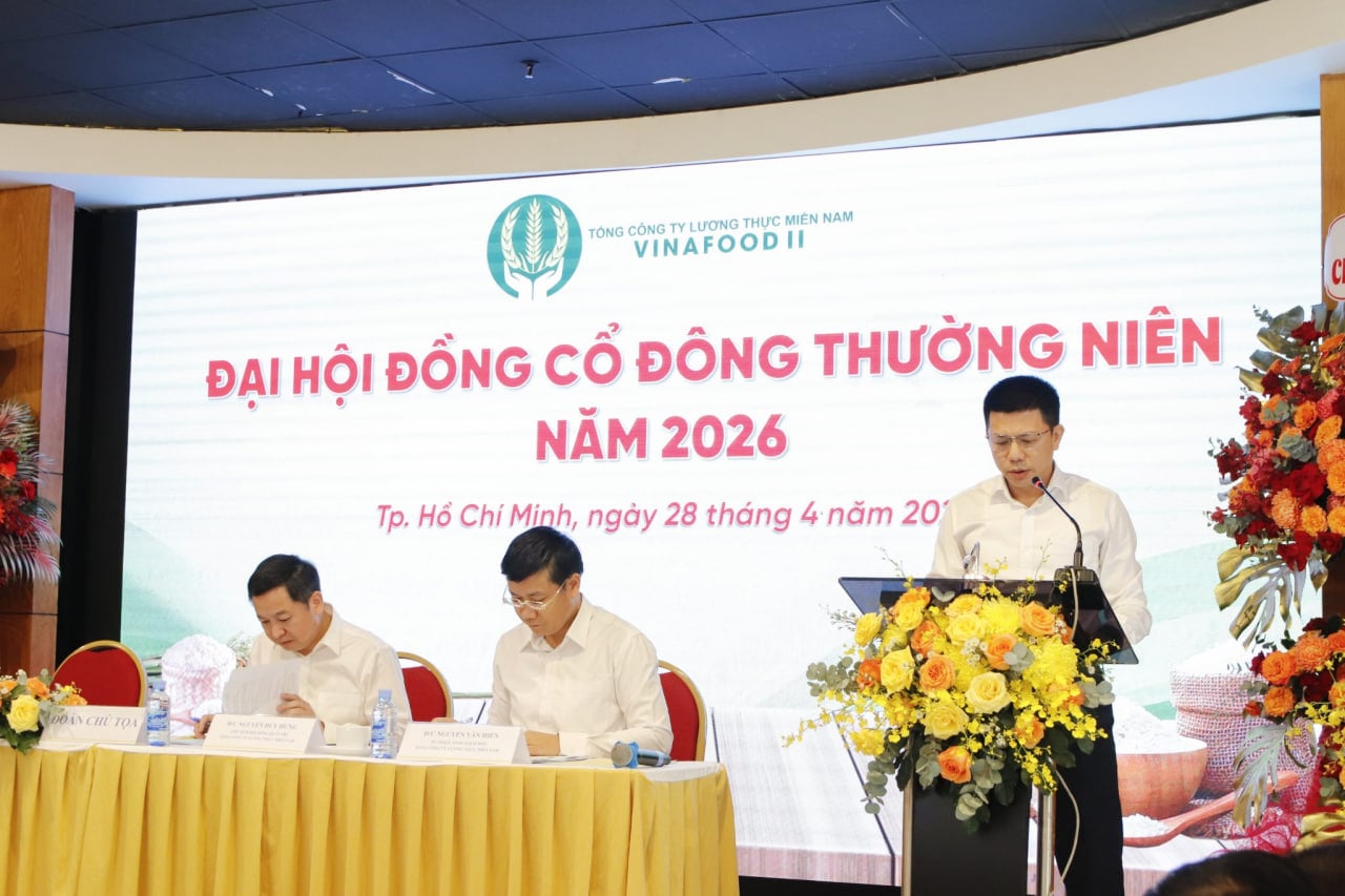 ĐHĐCĐ thường ni&ecirc;n năm 2026 của Tổng c&ocirc;ng ty Lương thực Miền Nam. Ảnh: Vinafood 2