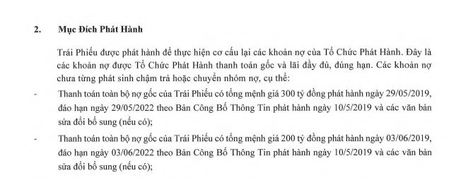 Mục đ&iacute;ch ph&aacute;t h&agrave;nh tr&aacute;i phiếu của C&ocirc;ng ty N&uacute;i Ph&aacute;o.