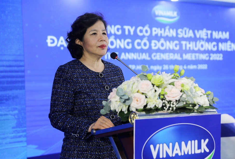B&agrave; Mai Kiều Li&ecirc;n tại Đại hội cổ đ&ocirc;ng Vinamilk 2022