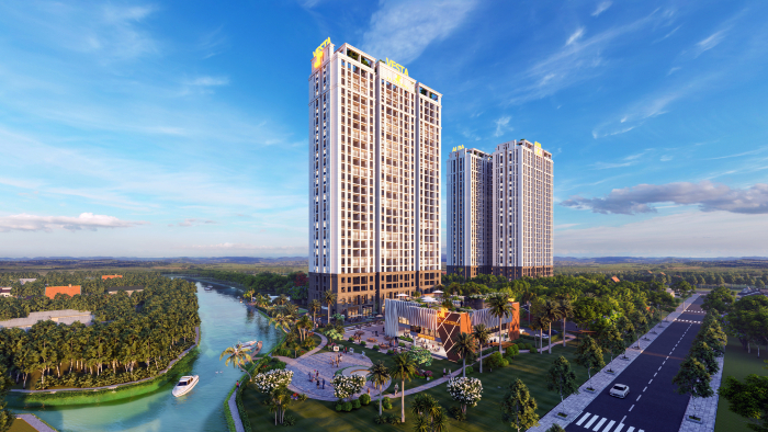 Khu cao ốc căn hộ x&atilde; Nhơn Đức, huyện Nh&agrave; B&egrave; (t&ecirc;n thương mại l&agrave; La Partenza). Ảnh: Internet.&nbsp;