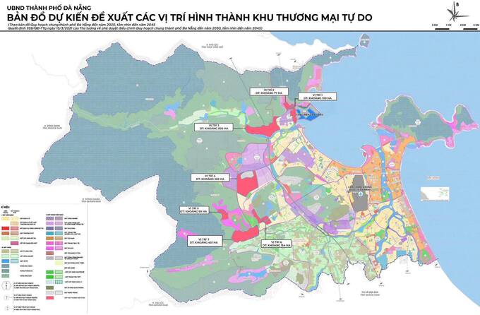 Đề xuất c&aacute;c vị tr&iacute; h&igrave;nh th&agrave;nh khu thương mại tự do Đ&agrave; Nẵng
