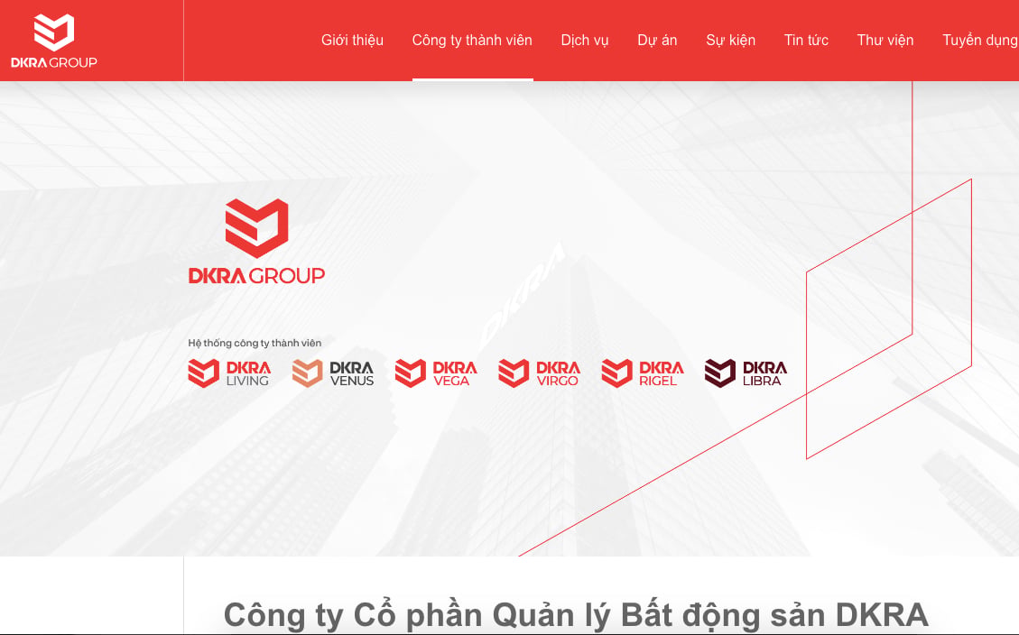 C&aacute;c c&ocirc;ng ty th&agrave;nh vi&ecirc;n của DKRA.