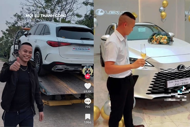 Gia đ&igrave;nh Hải Sen li&ecirc;n tục khoe xe sang, t&agrave;i sản khủng.