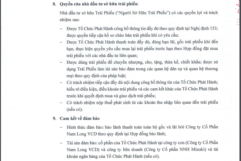 Th&ocirc;ng tin ph&aacute;t h&agrave;nh tr&aacute;i phiếu của Đầu tư Nam Long.