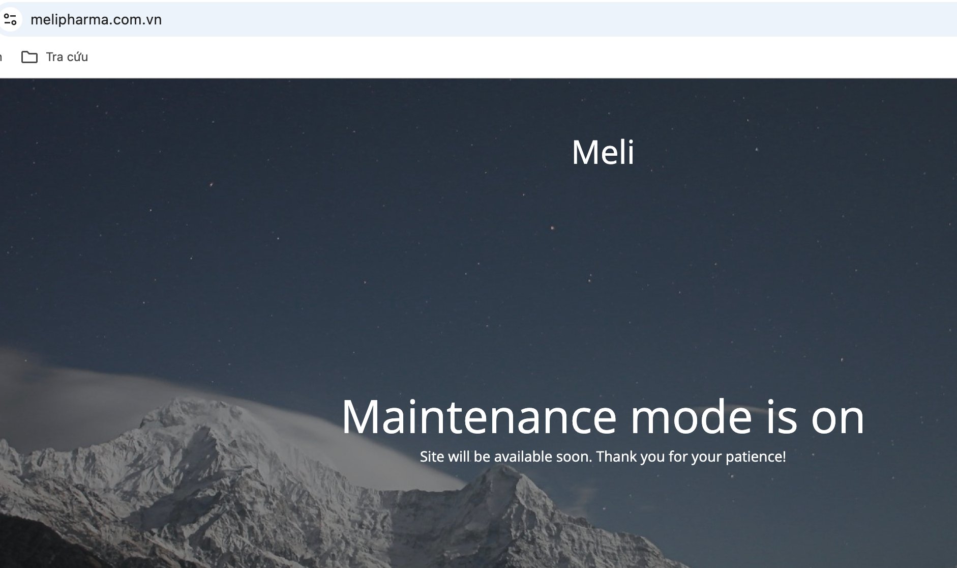 Website Meli bị kh&oacute;a.