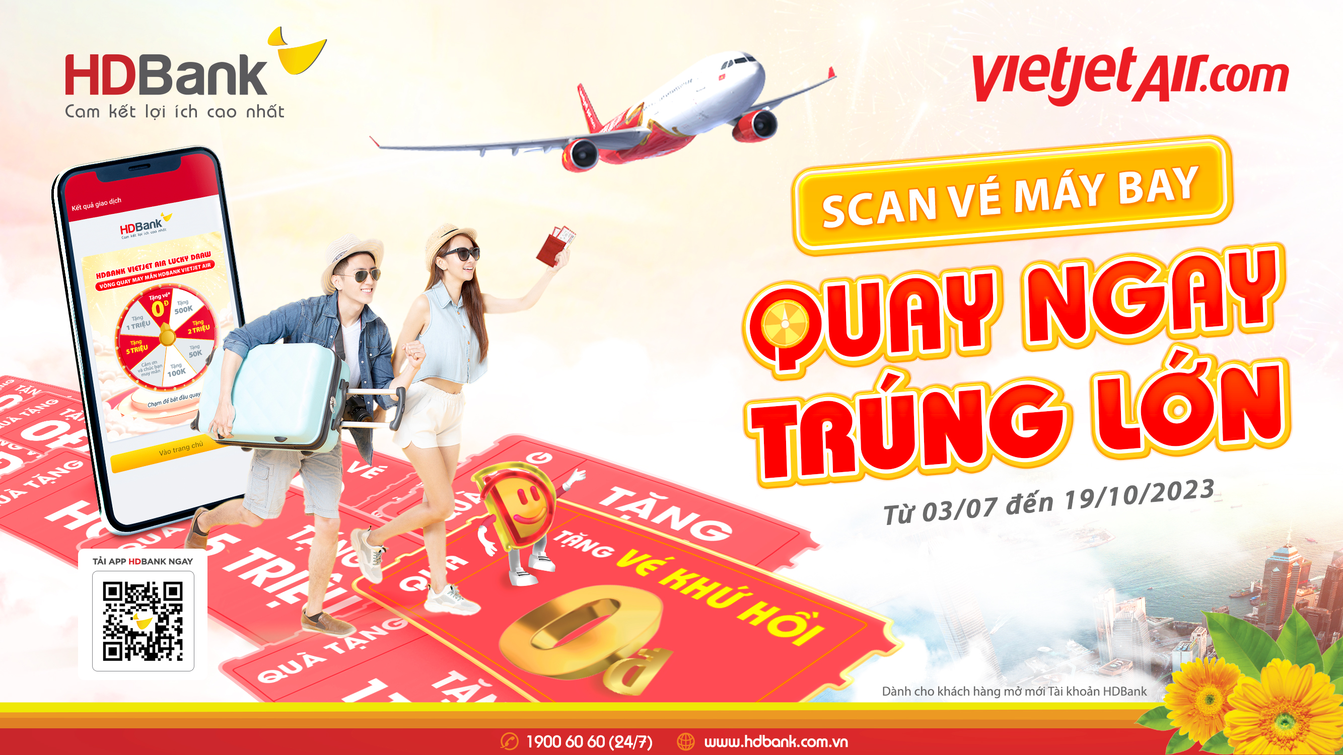 Bay Vietjet, nhận ngay hoàn tiền và gần 9.000 giải thưởng cùng HDBank - Ảnh 1