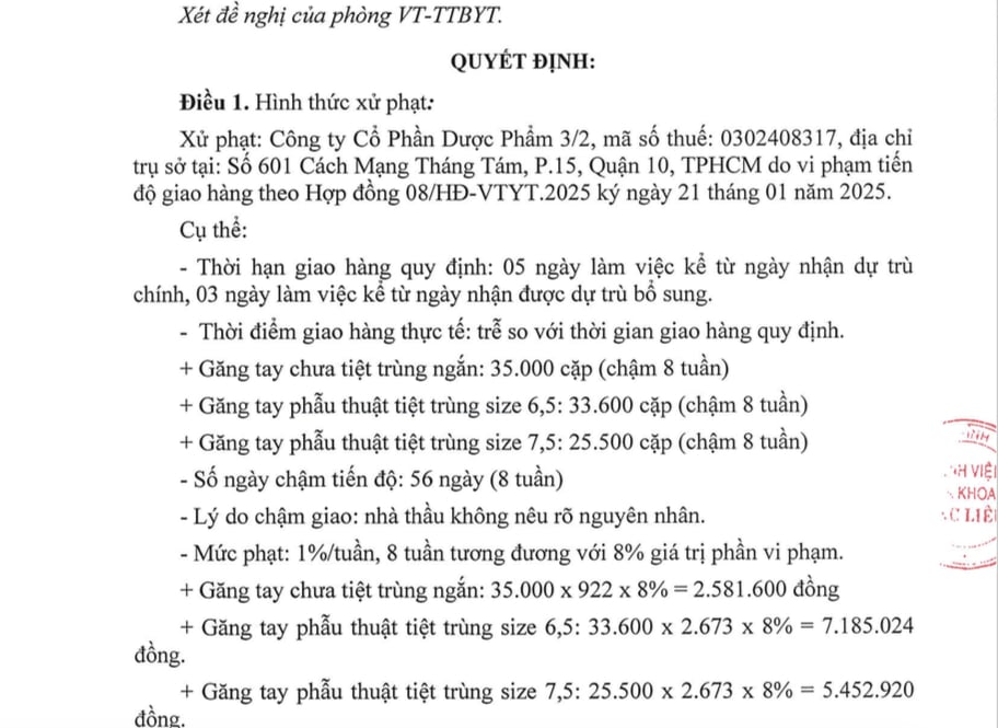 Dược phẩm 3/2: Liên tục vi phạm hợp đồng, bị phạt hàng trăm triệu - Ảnh 1