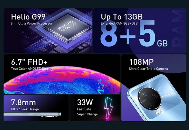 Một v&agrave;i th&ocirc;ng số kỹ thuật của&nbsp;Infinix Note 12 Pro 4G. Ảnh:&nbsp;GSMArena