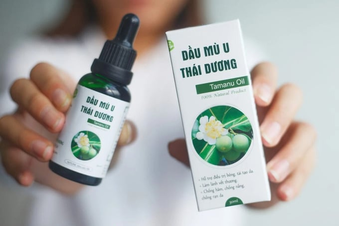 Trung t&acirc;m Kiểm nghiệm, Sở Y tế Tp. Đ&agrave; Nẵng ph&aacute;t hiện mẫu sản phẩm Dầu m&ugrave; u Th&aacute;i Dương (chai 10 ml, số l&ocirc; 250212) kh&ocirc;ng đạt ti&ecirc;u. Ảnh: Duocphamnamthaiduong.