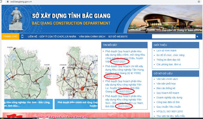 Quyết định quy hoạch khu c&ocirc;ng nghiệp được k&yacute; v&agrave; c&ocirc;ng bố v&agrave;o c&ugrave;ng ng&agrave;y 16/7