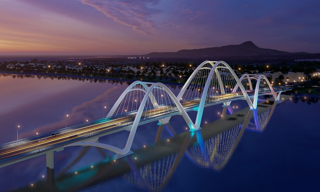 Phối cảnh cầu Nhật Lệ 3.