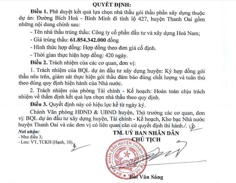 C&ocirc;ng ty X&acirc;y dựng H&ograve;a Nam &ldquo;một m&igrave;nh một chợ&rdquo; tr&uacute;ng g&oacute;i thầu trị gi&aacute; hơn 60 tỷ đồng