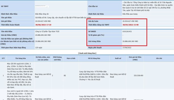 CTCP Tập đoàn Toji liên tiếp trúng các gói thầu lớn nhưng tiết kiệm rất thấp - Ảnh 1