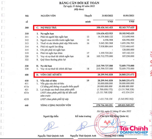 Meey Land: D&#242;ng tiền kinh doanh &#226;m nặng, hoạt động chủ yếu nhờ vốn vay - Ảnh 2