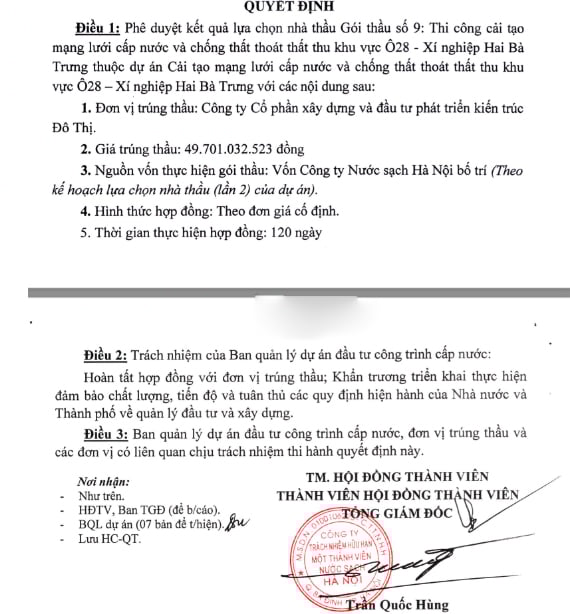 C&ocirc;ng ty Kiến tr&uacute;c Đ&ocirc; Thị với vai tr&ograve; độc lập tr&uacute;ng G&oacute;i thầu số 9 với trị gi&aacute; hơn 49 tỷ đồng