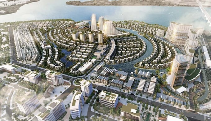 Phối cảnh dự &aacute;n khu đ&ocirc; thị du lịch Long T&acirc;n.