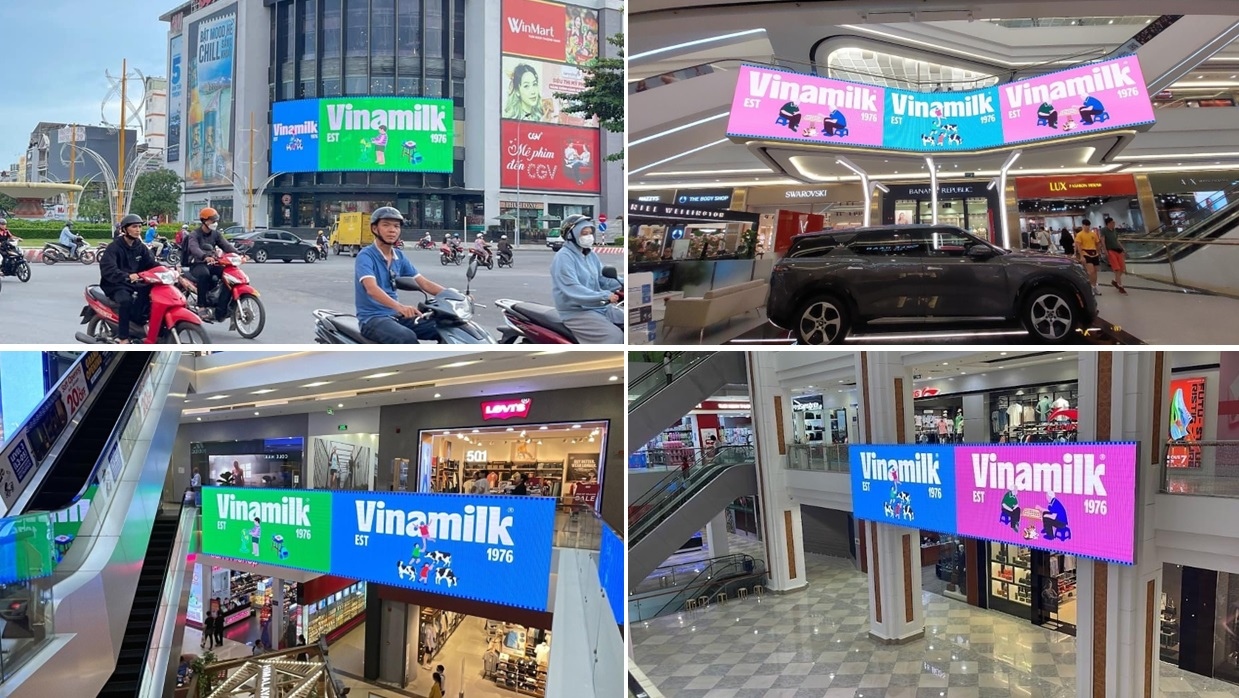 C&aacute;c bảng quảng c&aacute;o mới của Vinamilk được cộng đồng mạng chia sẻ