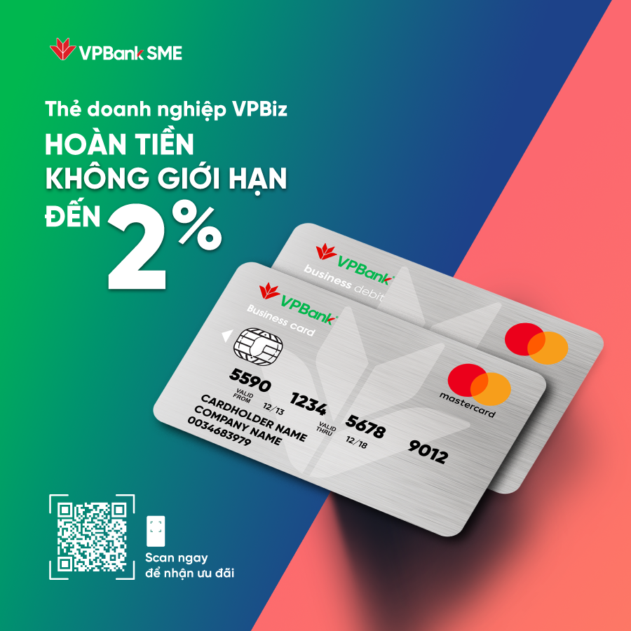 VPBank tung ưu đãi hoàn tiền hấp dẫn từ bộ đôi thẻ doanh nghiệp - Ảnh 1