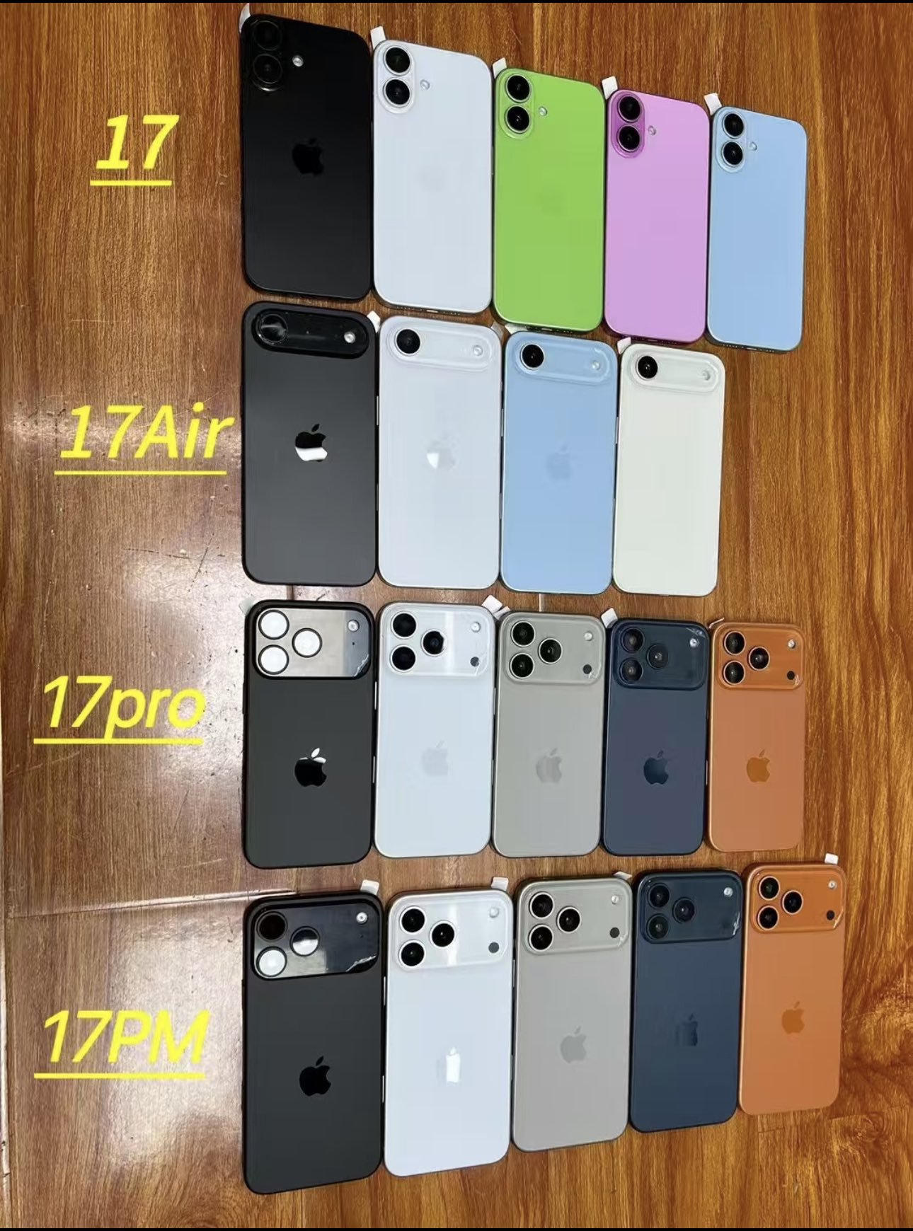 C&aacute;c m&agrave;u dự kiến của d&ograve;ng iPhone 17.&nbsp;Ảnh: Majin Bu/X