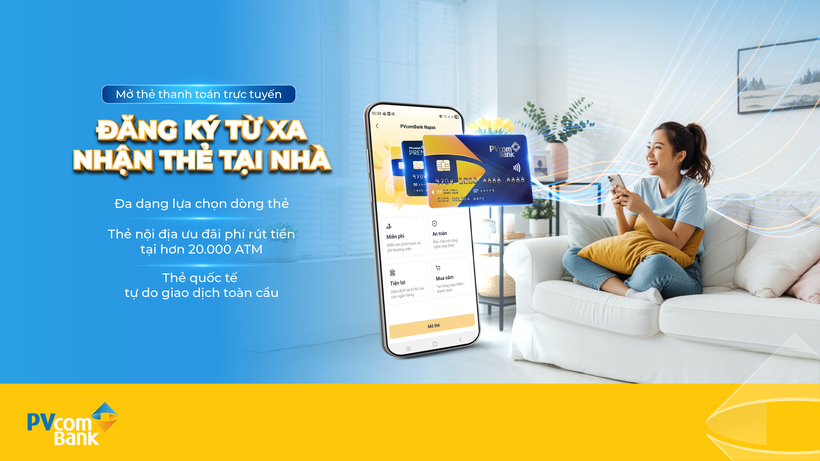 PVcomBank ra mắt t&iacute;nh năng mở thẻ thanh to&aacute;n trực tuyến tr&ecirc;n PVConnect