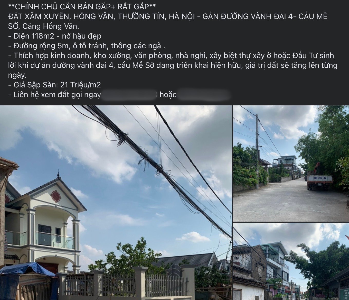 H&agrave;ng loạt sản phẩm nh&agrave; đất được rao b&aacute;n đi k&egrave;m lời mời ch&agrave;o &ldquo;s&aacute;t v&agrave;nh đai 4&rdquo;.